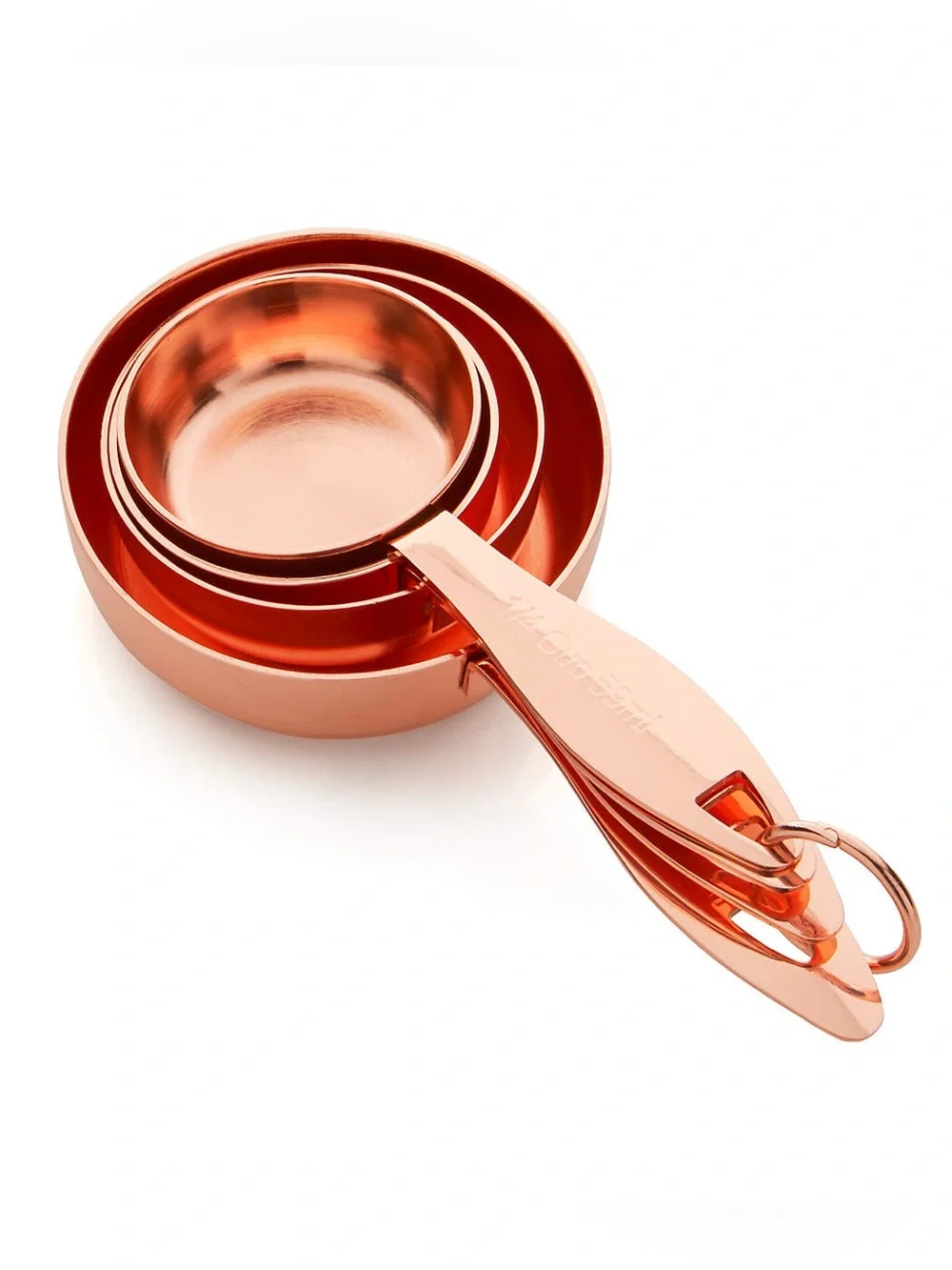 Crate & Barrel Copper Measuring Cups, Set of 4